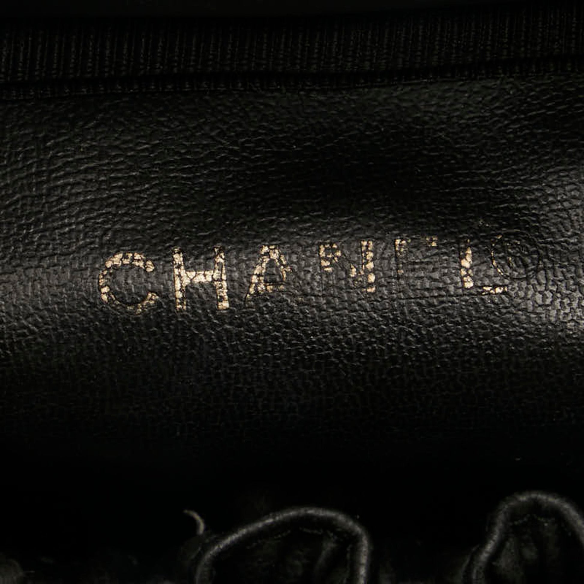 Chanel Vanity, Black, Leather, handbag