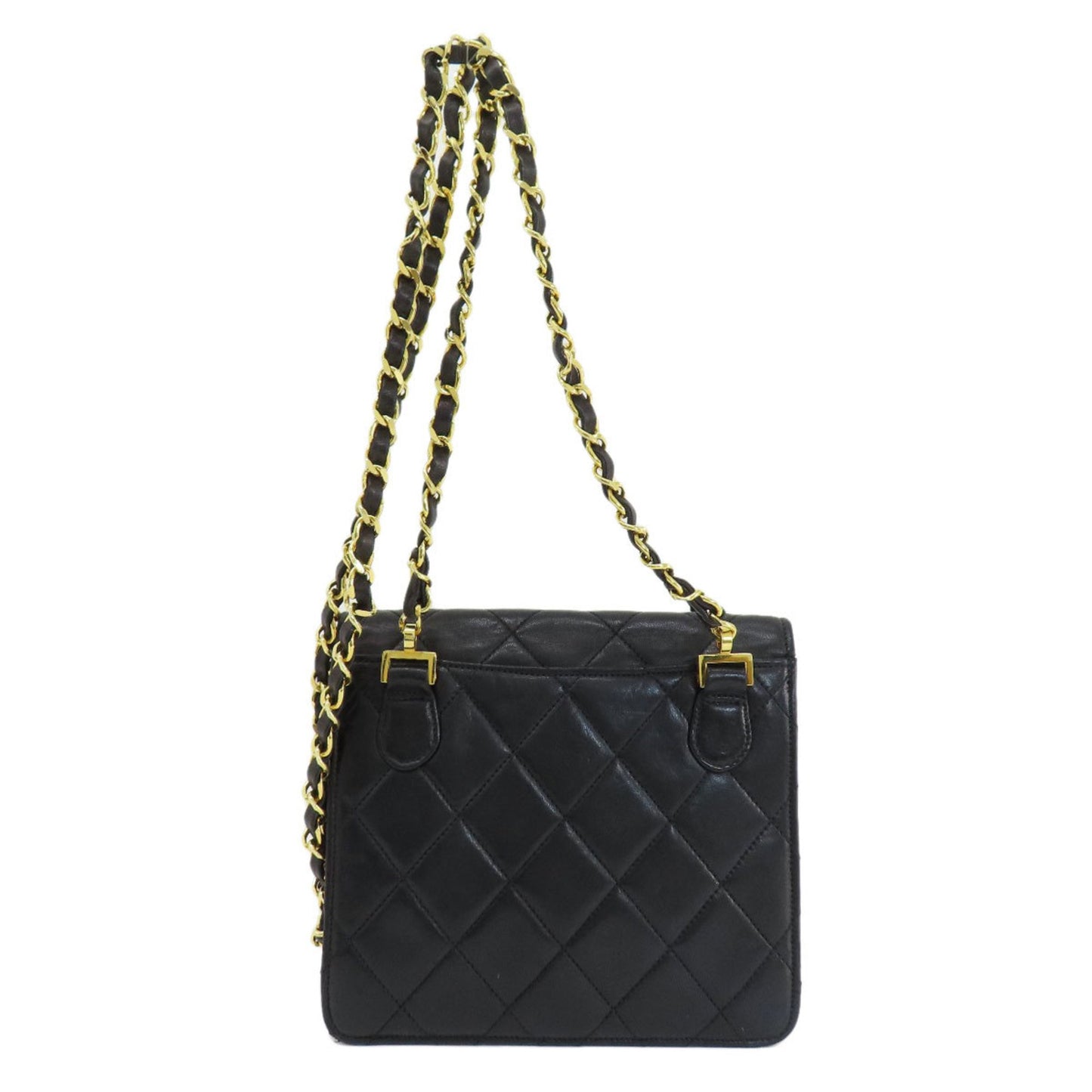 Chanel Coco Mark, Black, Leather, shoulder