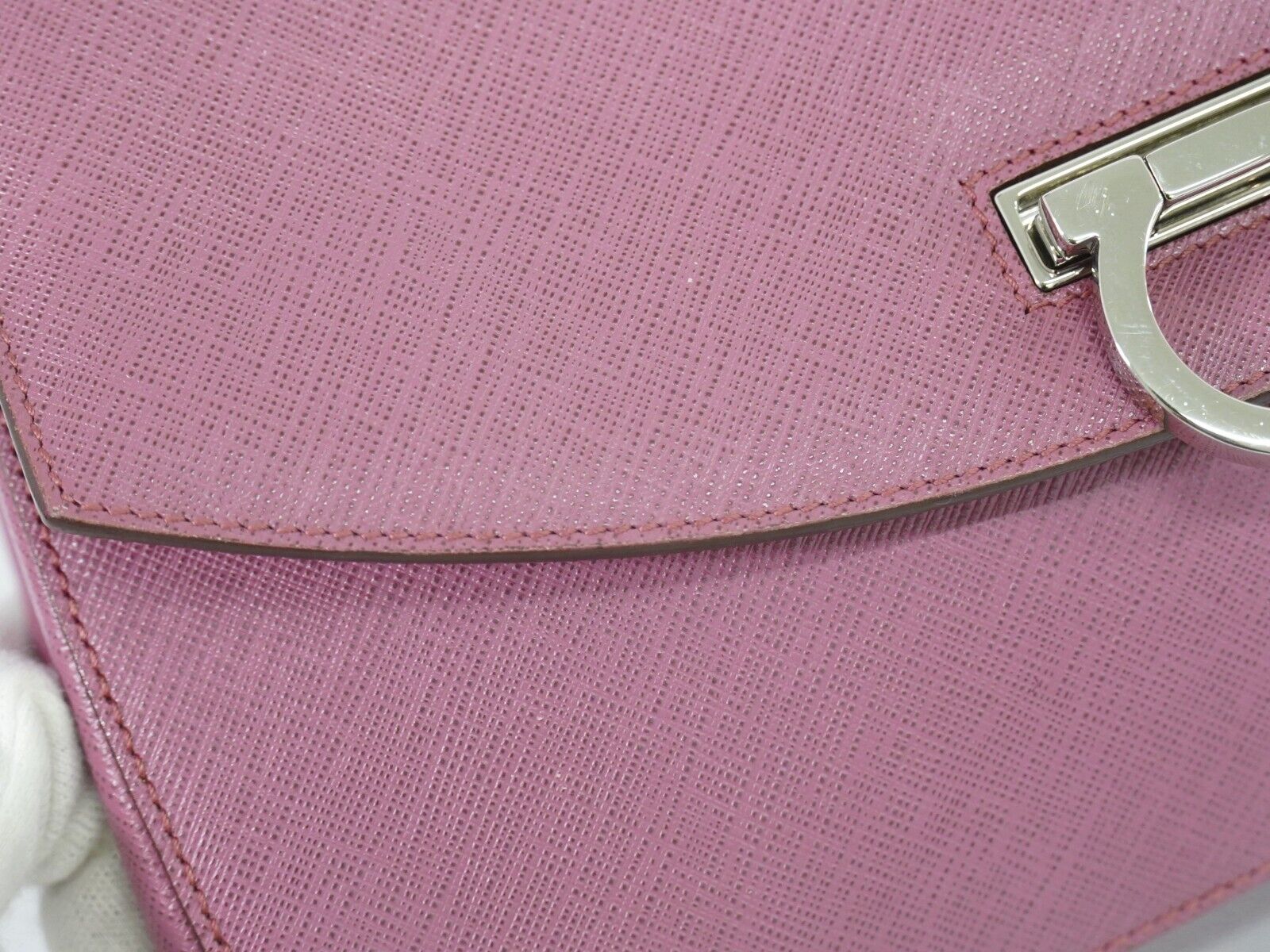 Salvatore Ferragamo Gancini, Pink, Leather, shoulder