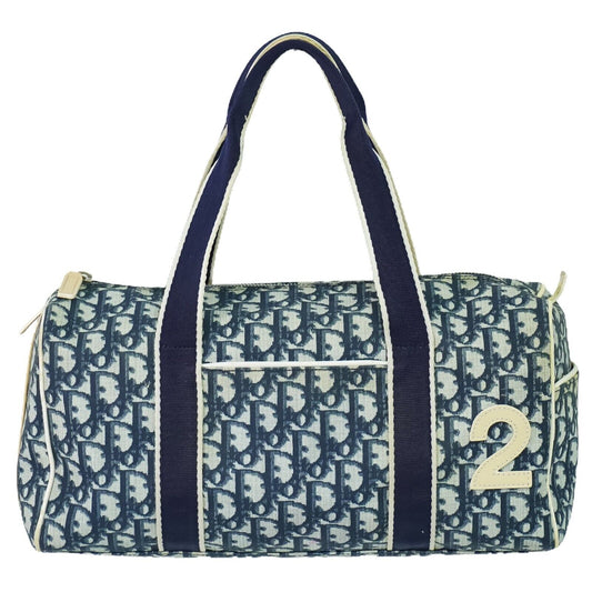 Dior Trotter, Navy, Canvas, handbag