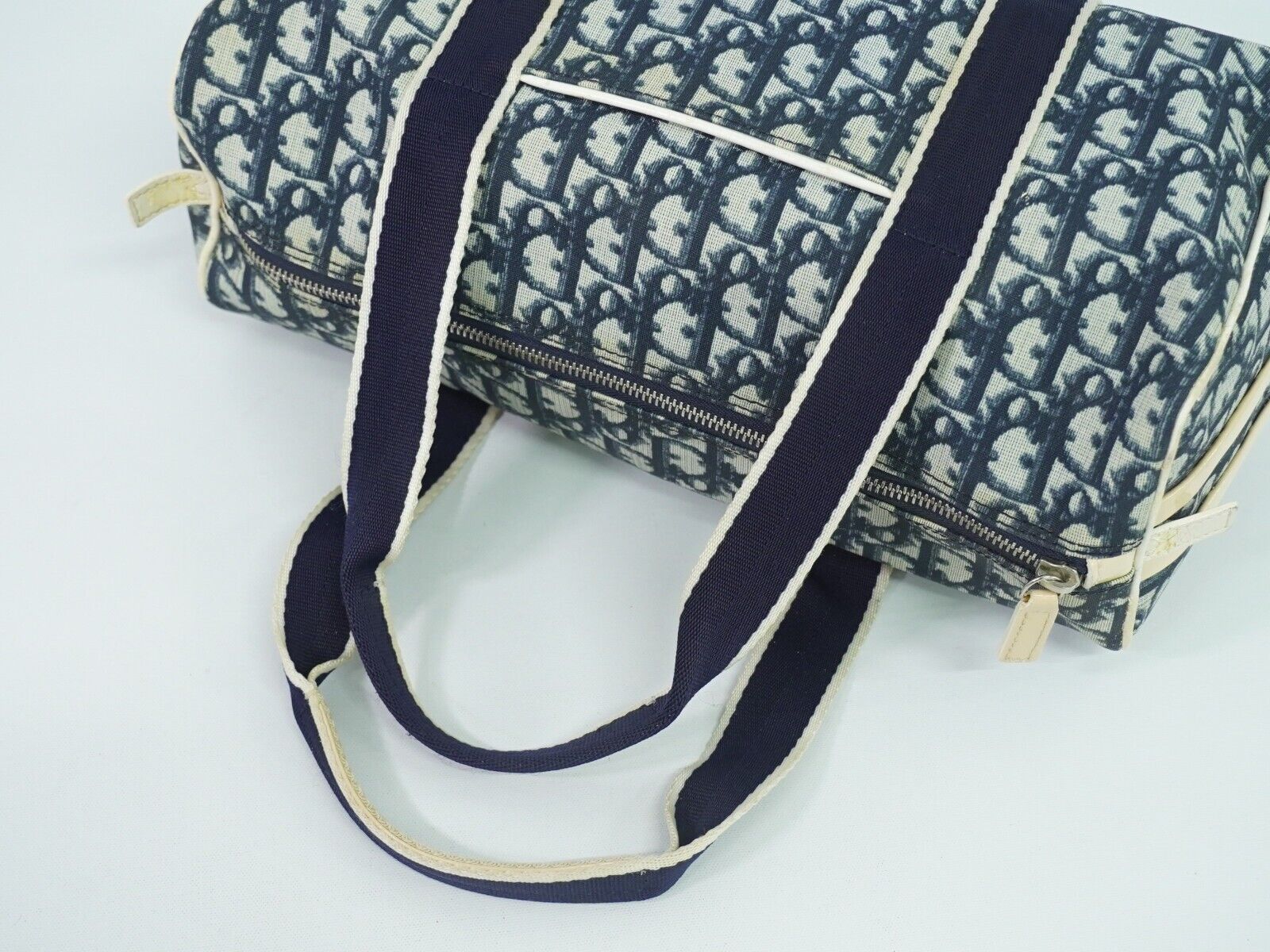 Dior Trotter, Navy, Canvas, handbag