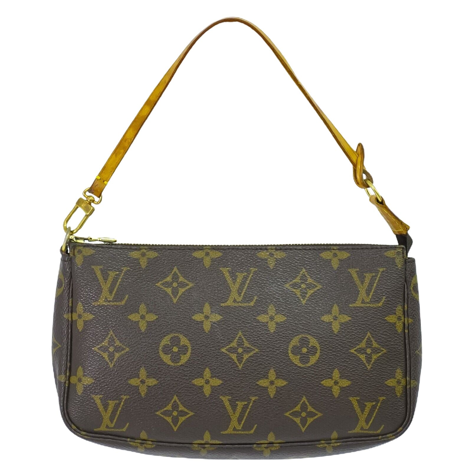 Louis Vuitton Pochette accessoires, Brown, Canvas, clutch