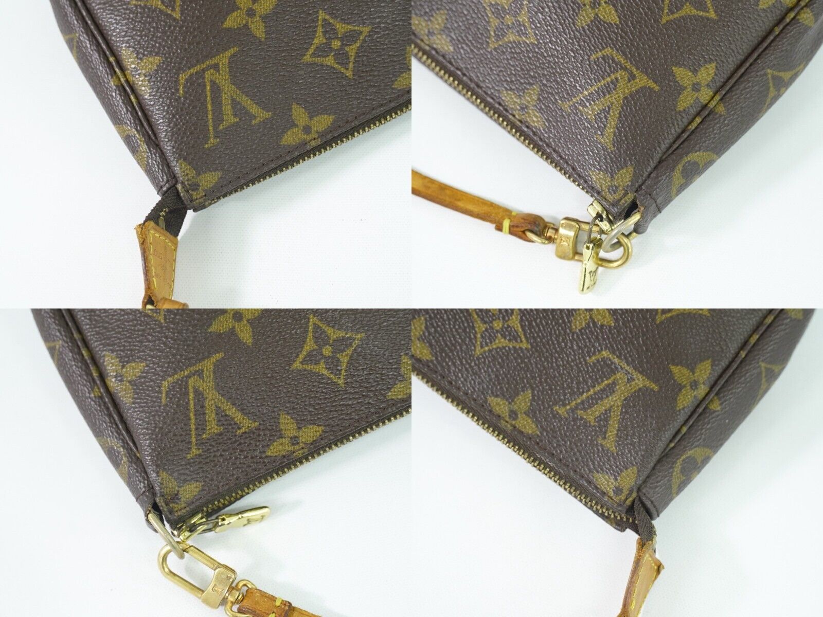 Louis Vuitton Pochette accessoires, Brown, Canvas, clutch