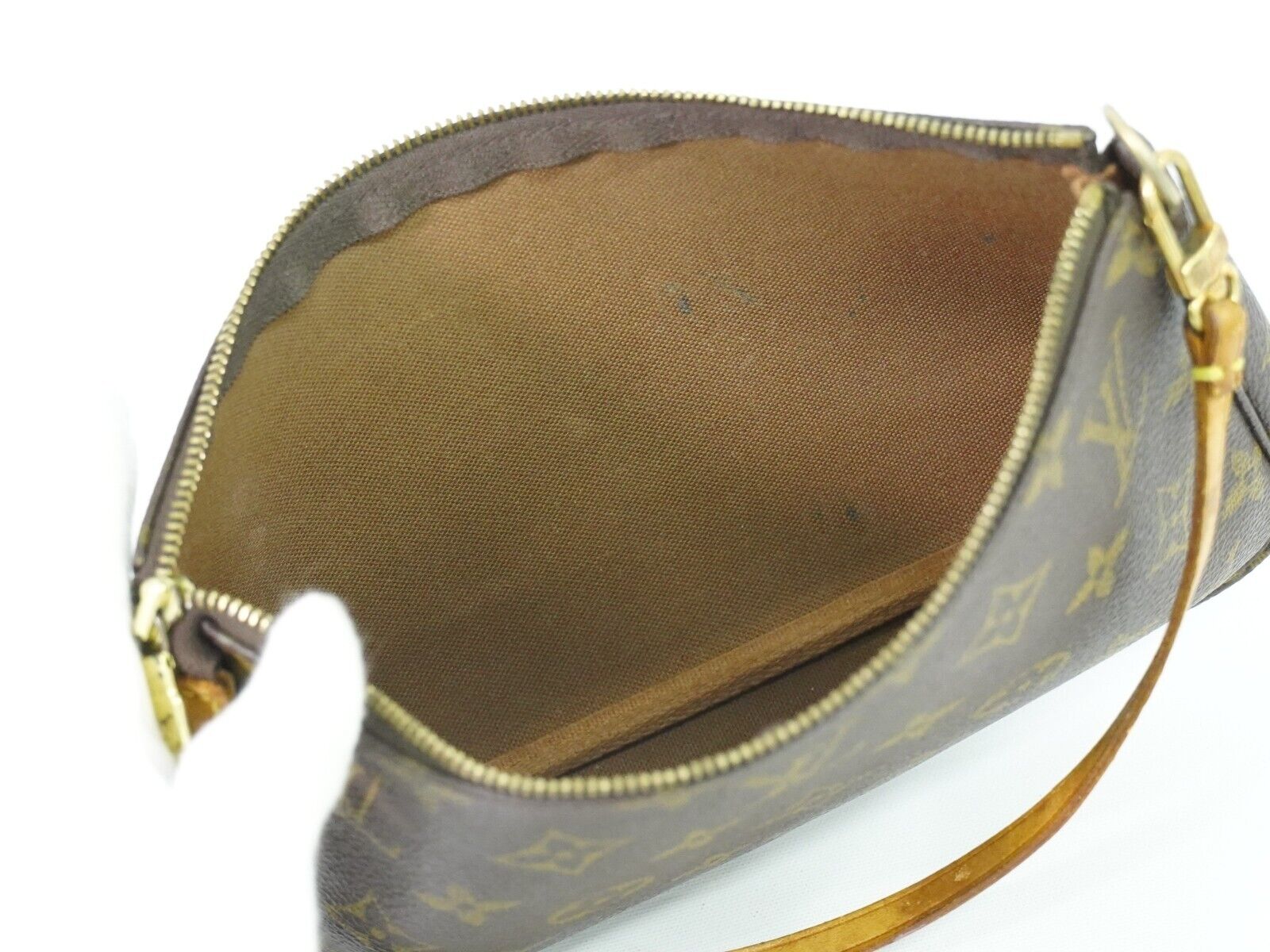 Louis Vuitton Pochette accessoires, Brown, Canvas, clutch