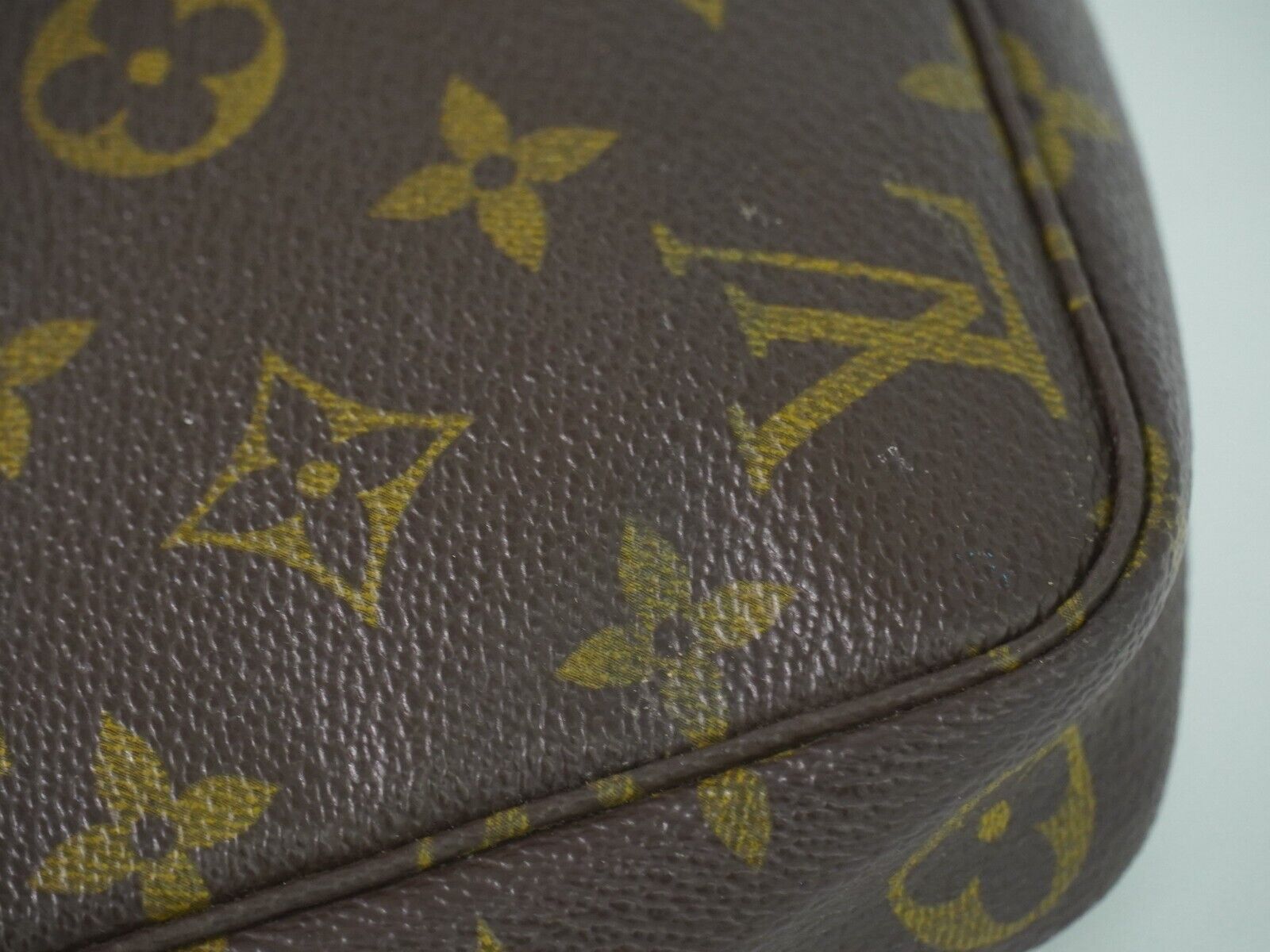 Louis Vuitton Pochette accessoires, Brown, Canvas, clutch