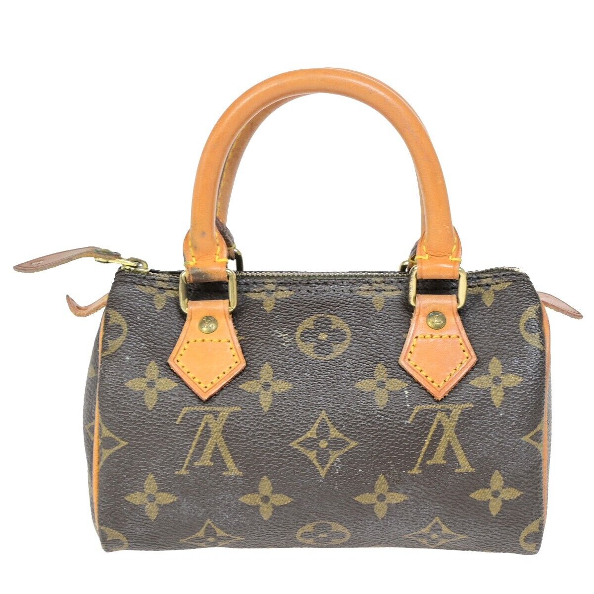 Louis Vuitton Mini speedy, Brown, Canvas, handbag