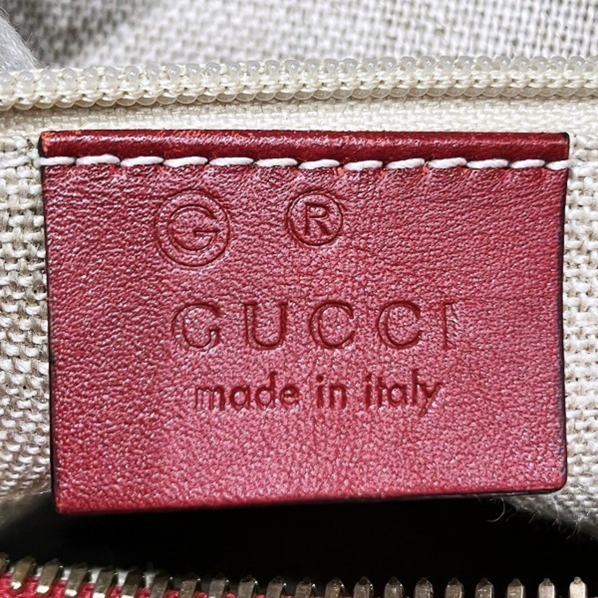 Gucci Micro guccissima, Red, Leather, handbag