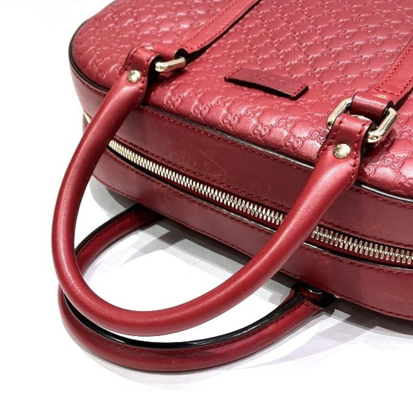 Gucci Micro guccissima, Red, Leather, handbag