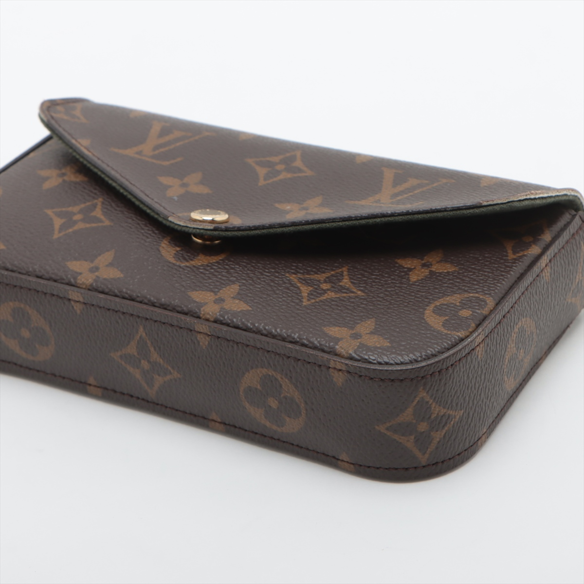 Louis Vuitton Saintonge, Brown, Canvas, shoulder