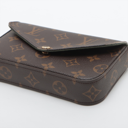 Louis Vuitton Saintonge, Brown, Canvas, shoulder