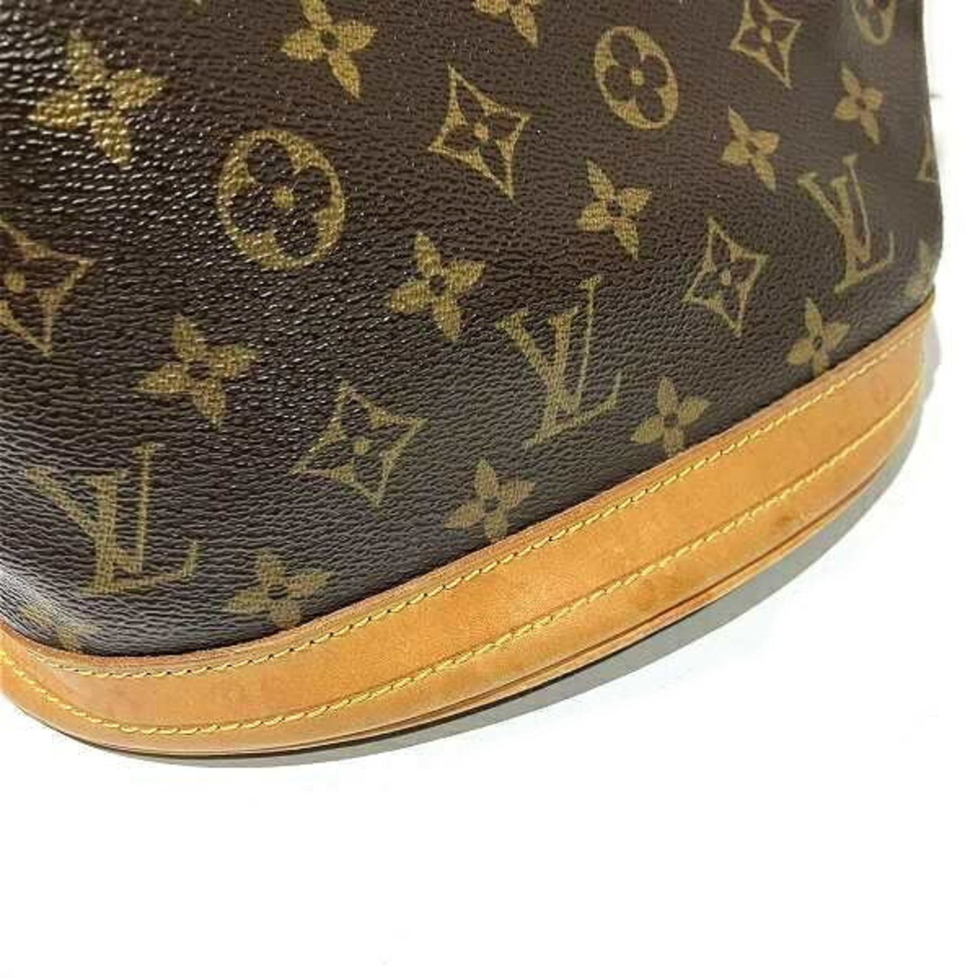 Louis Vuitton Bucket PM, Brown, Canvas, shoulder