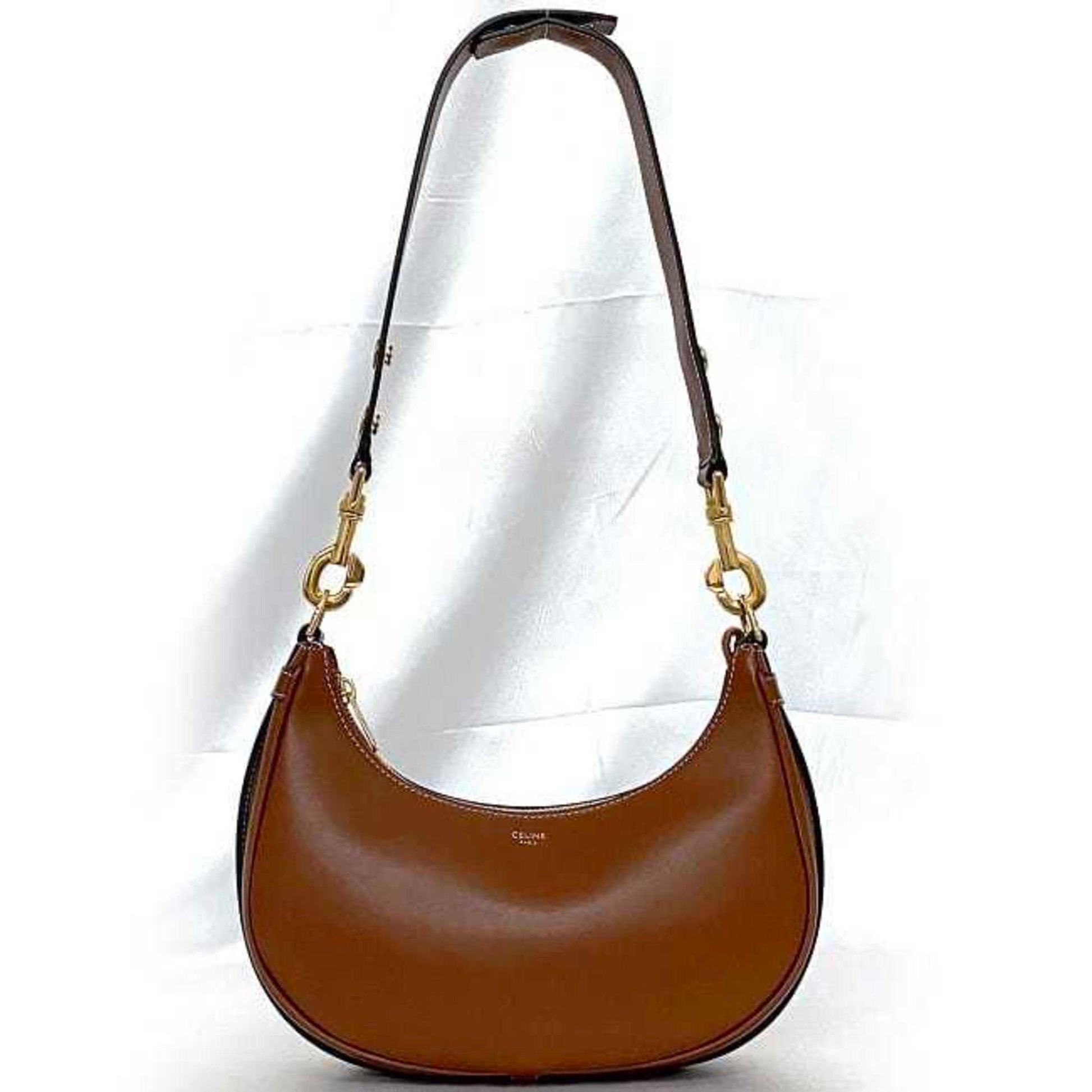 Céline Ava, Brown, Leather, handbag