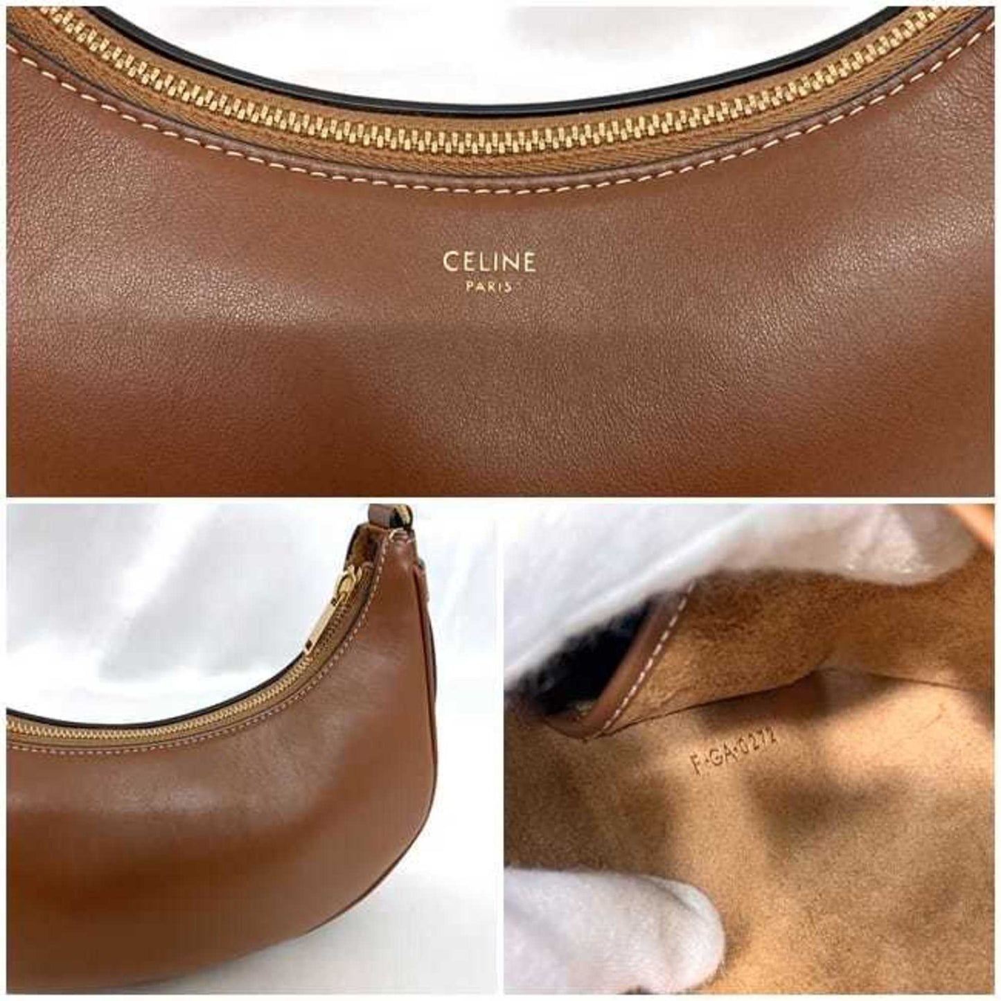 Céline Ava, Brown, Leather, handbag