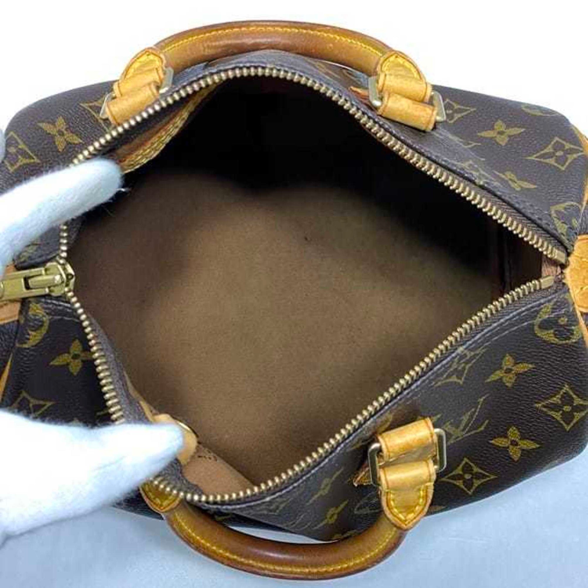 Louis Vuitton Speedy 25, Brown, Canvas, handbag