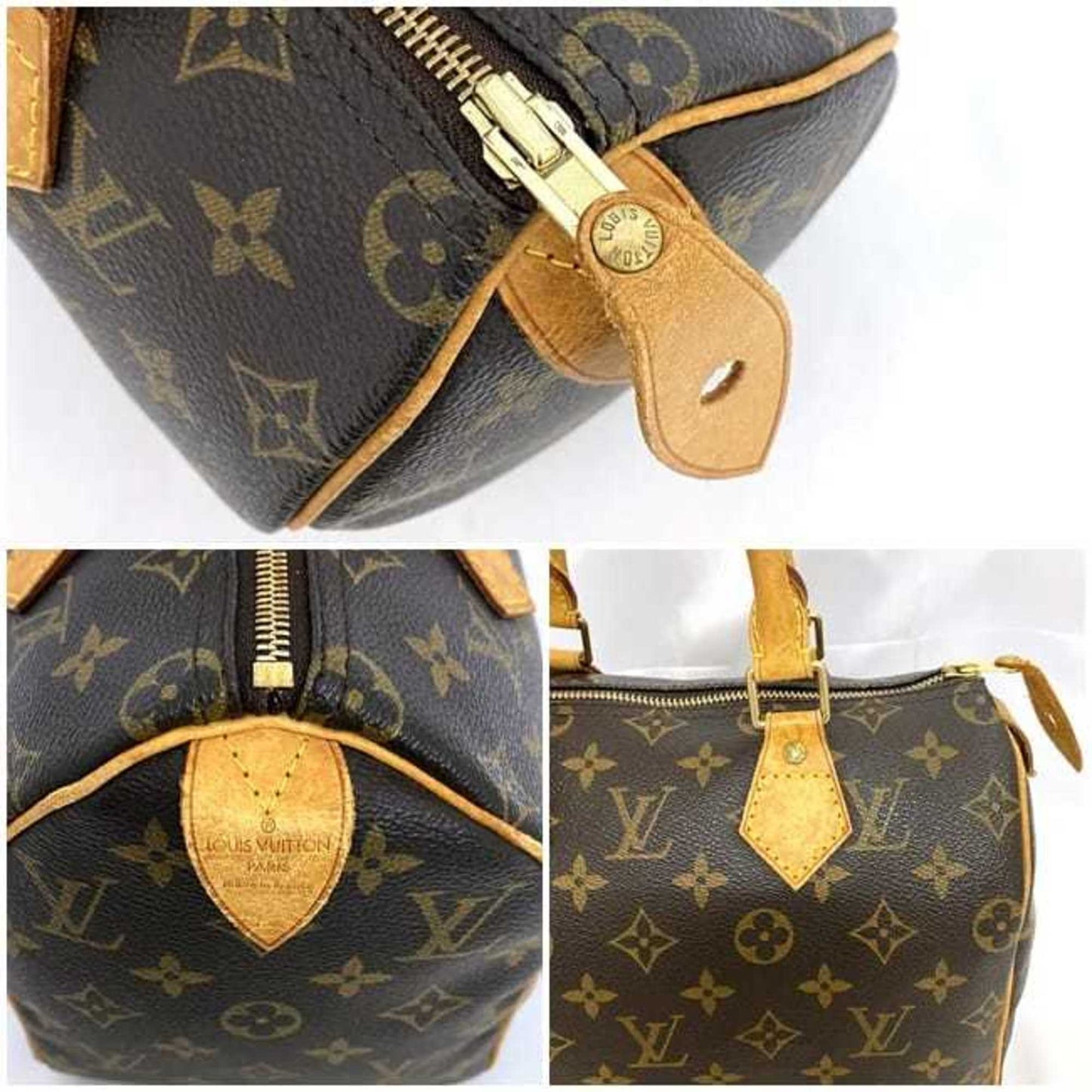 Louis Vuitton Speedy 25, Brown, Canvas, handbag