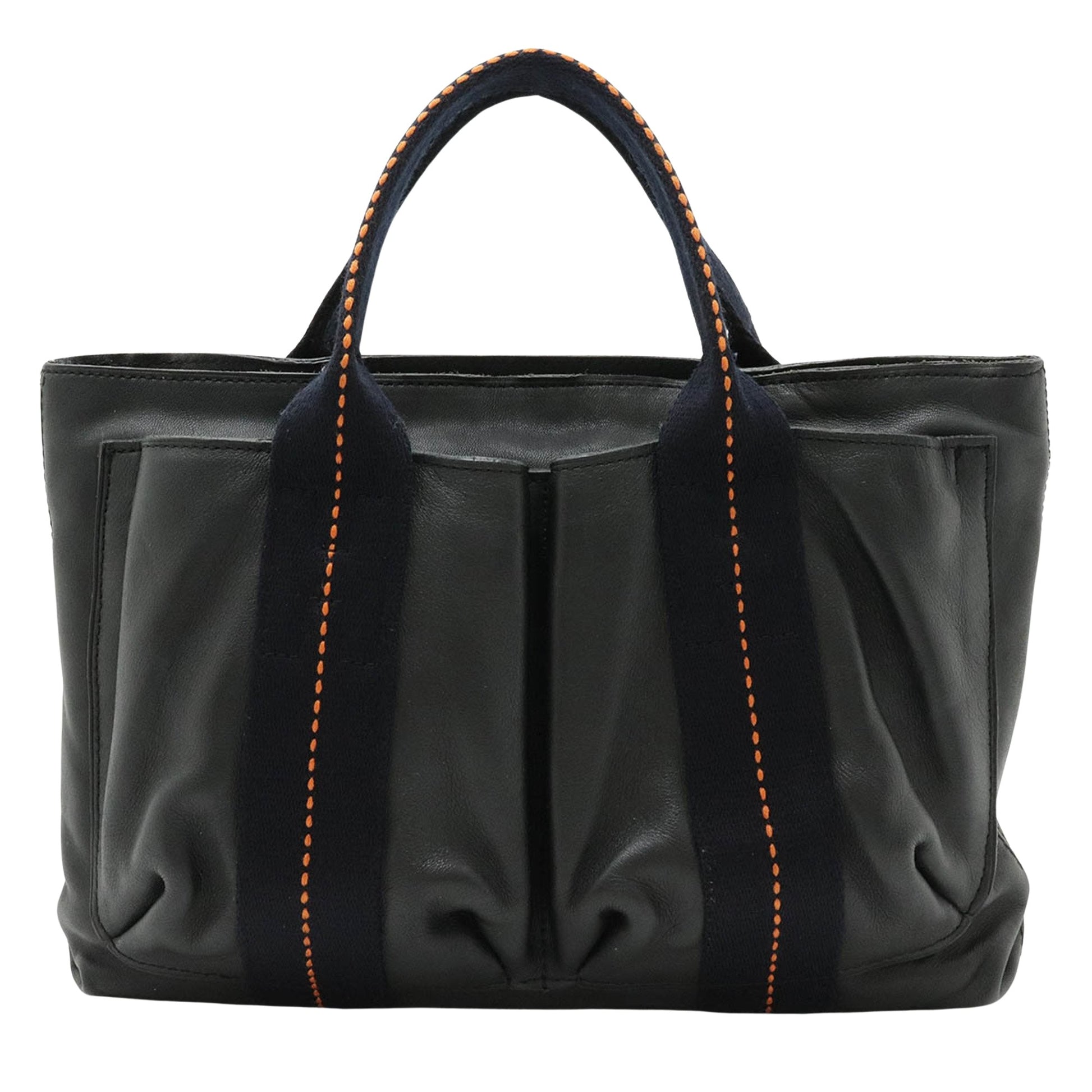 Hermès Caravan, Black, Leather, handbag