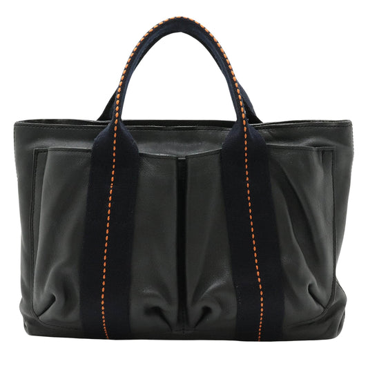 Hermès Caravan, Black, Leather, handbag