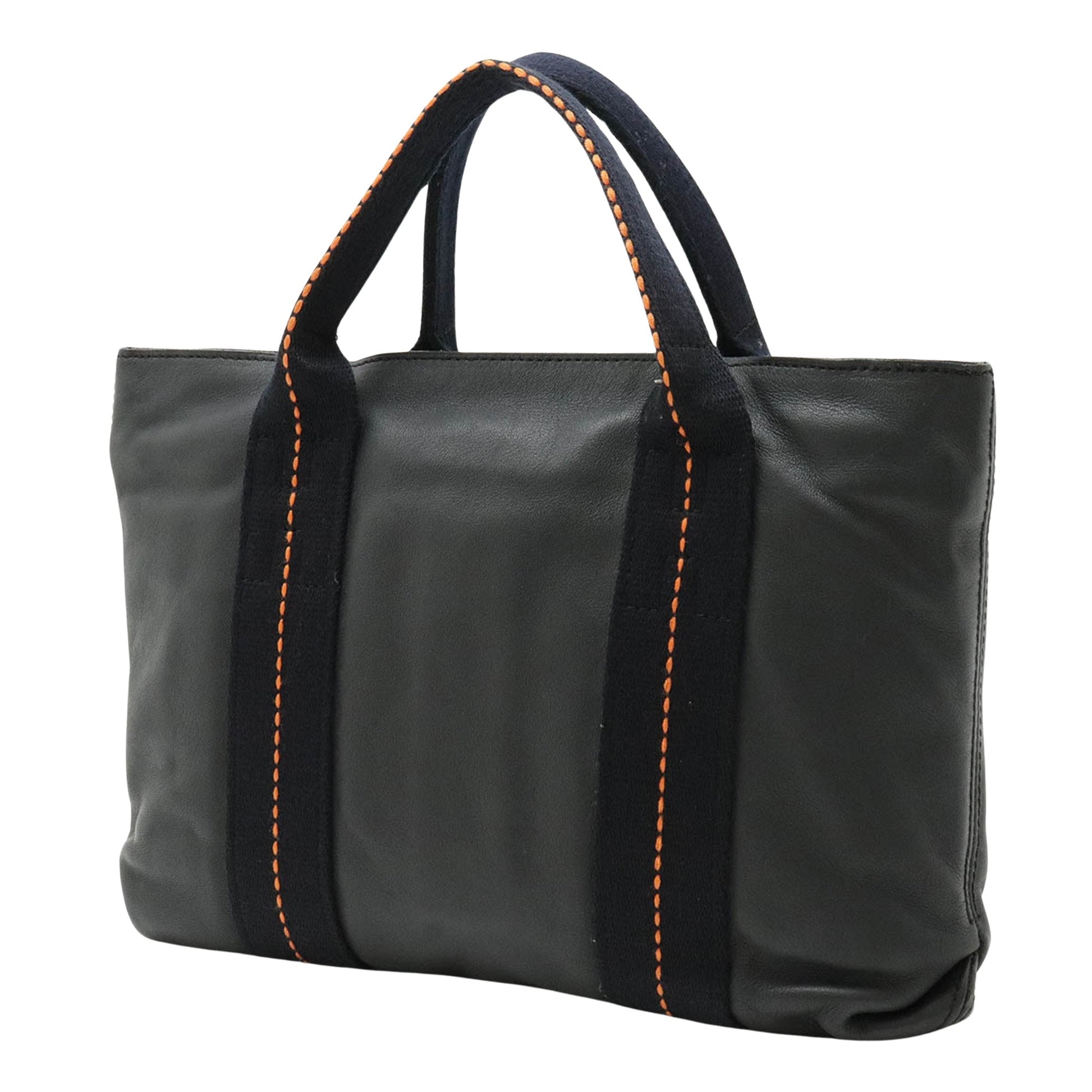 Hermès Caravan, Black, Leather, handbag