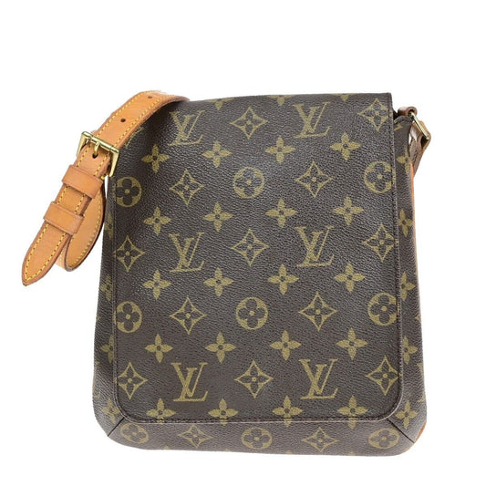 Louis Vuitton Musette Salsa, Brown, Canvas, shoulder