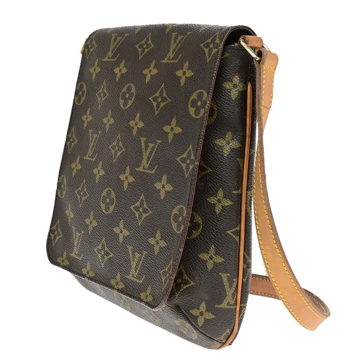 Louis Vuitton Musette Salsa, Brown, Canvas, shoulder