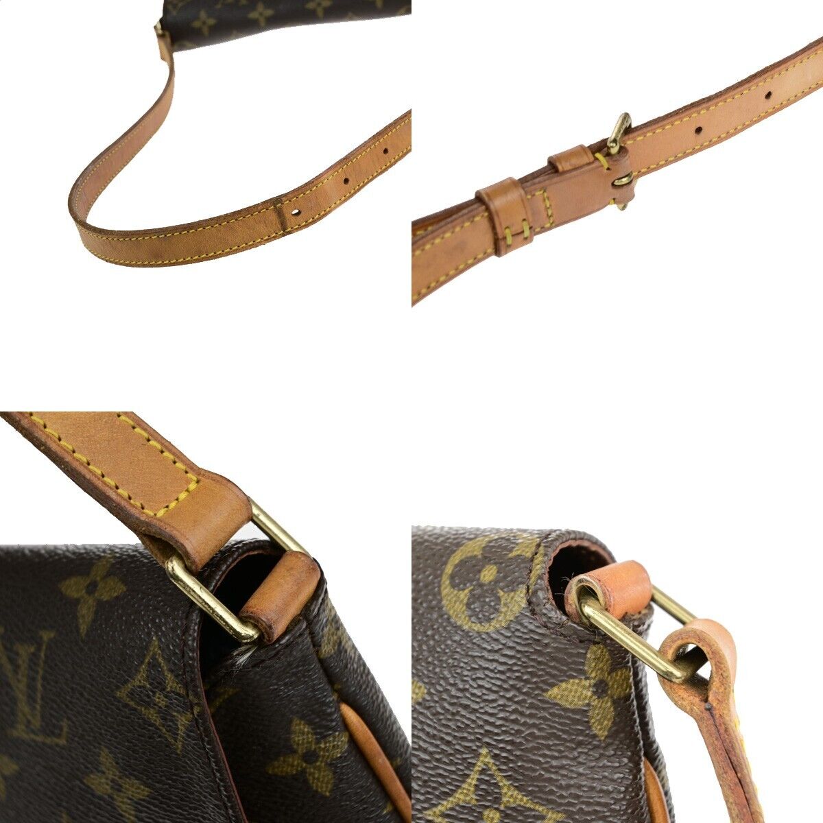 Louis Vuitton Musette Salsa, Brown, Canvas, shoulder