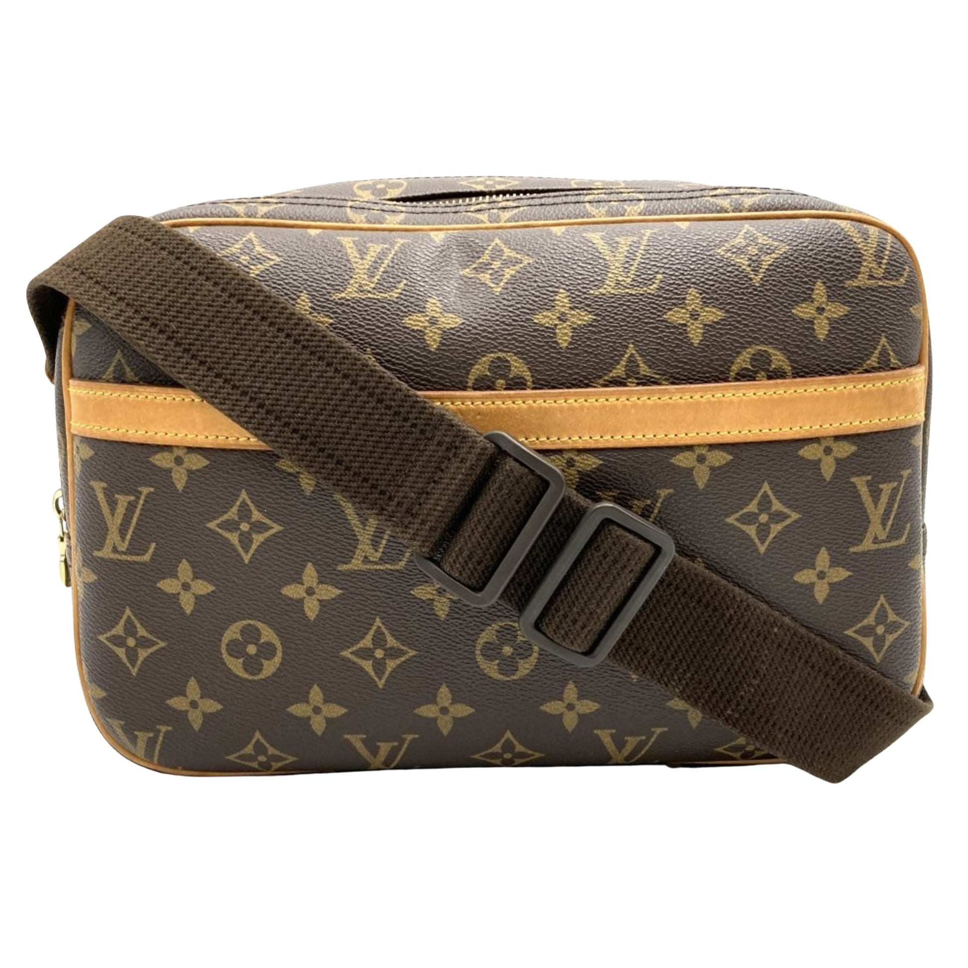 Louis Vuitton Reporter pm, Brown, Canvas, shoulder