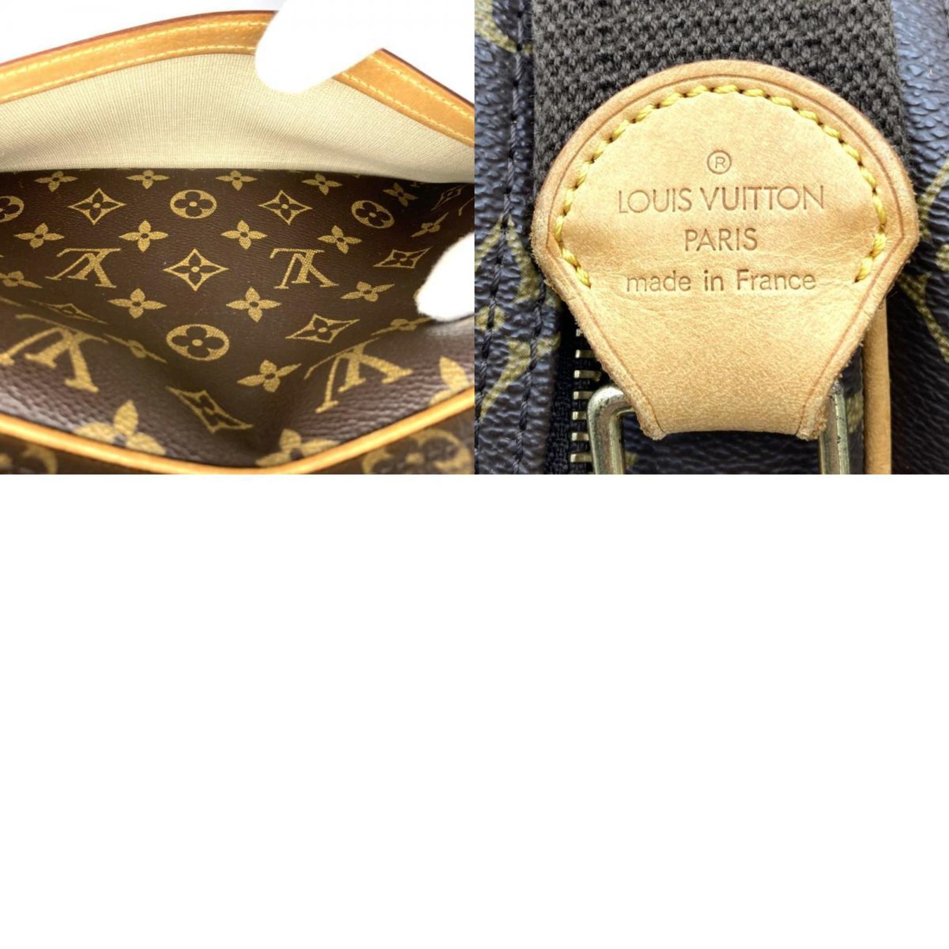 Louis Vuitton Reporter pm, Brown, Canvas, shoulder