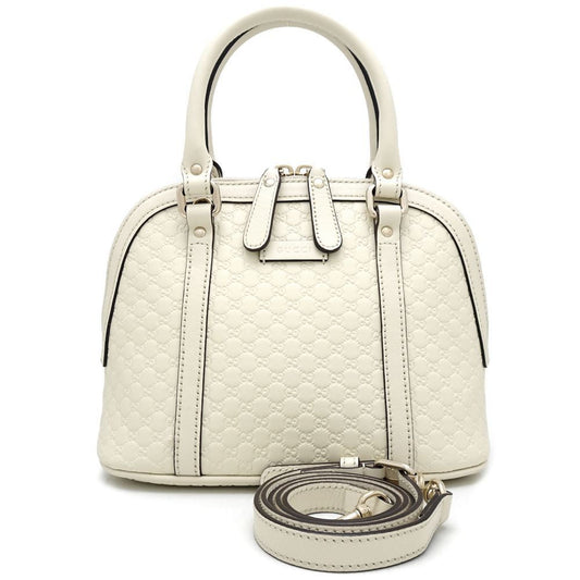 Gucci Micro guccissima, White, Leather, handbag