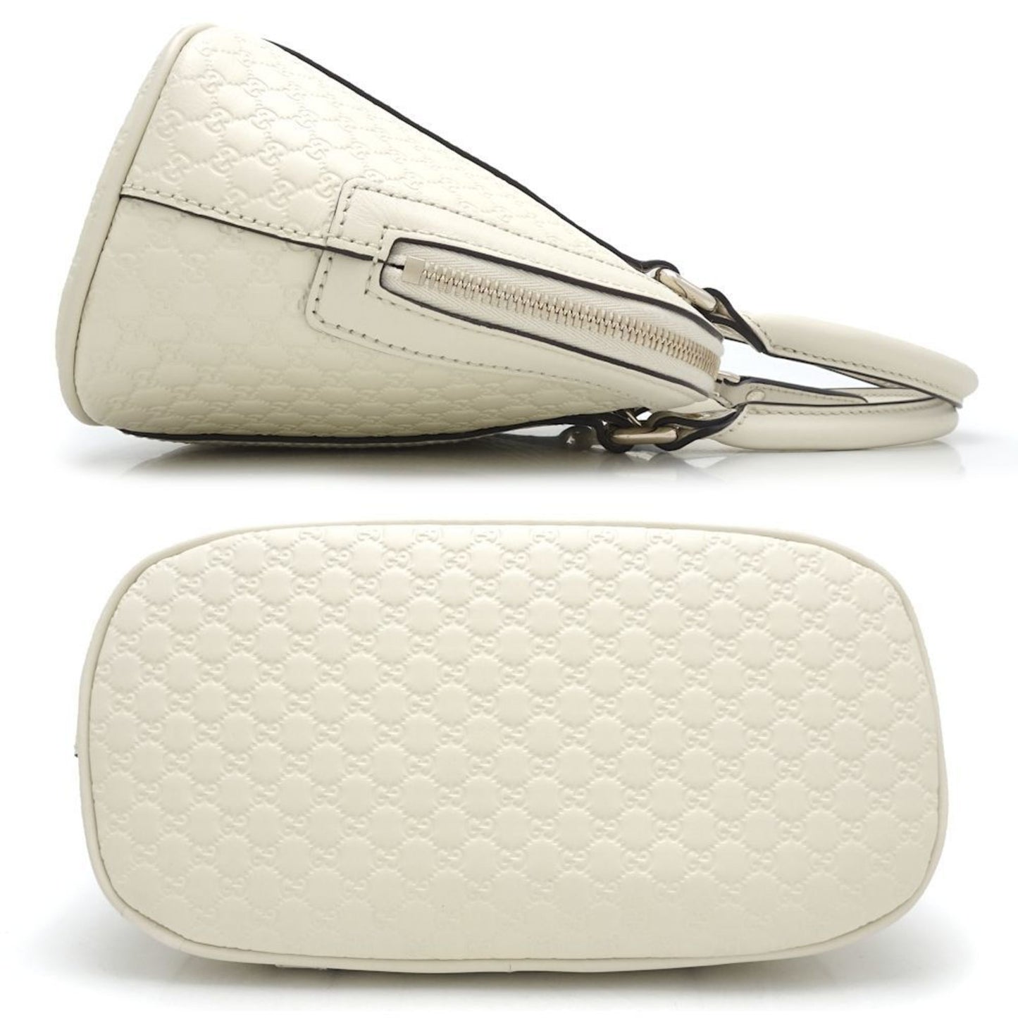 Gucci Micro guccissima, White, Leather, handbag