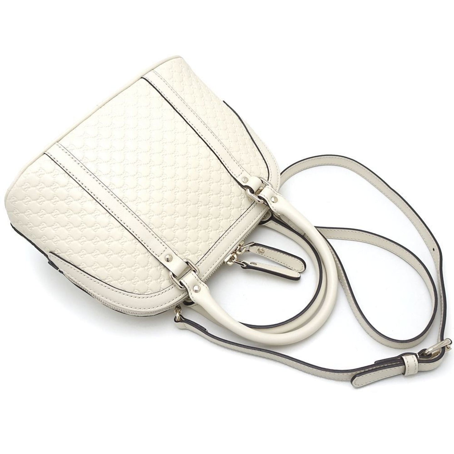 Gucci Micro guccissima, White, Leather, handbag