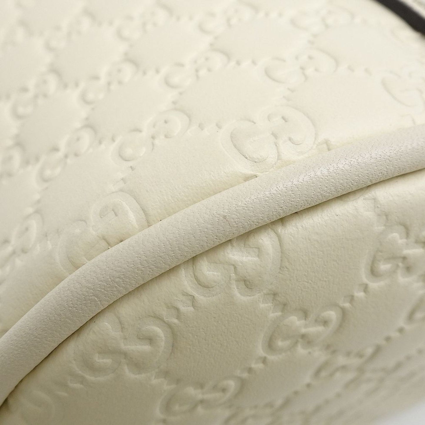 Gucci Micro guccissima, White, Leather, handbag