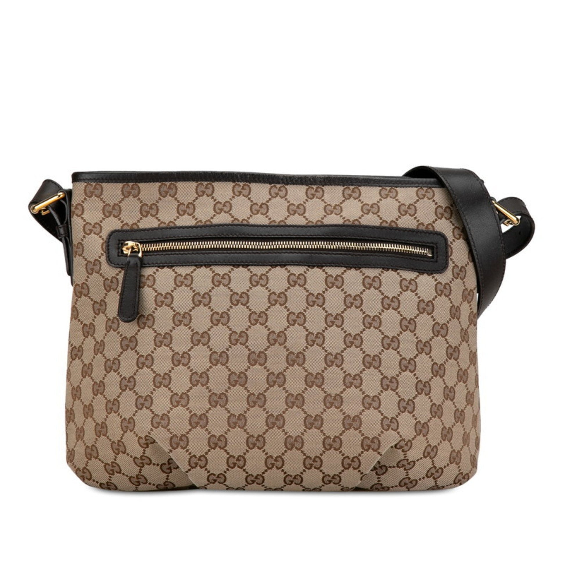 Gucci GG canvas, Brown, Canvas, shoulder