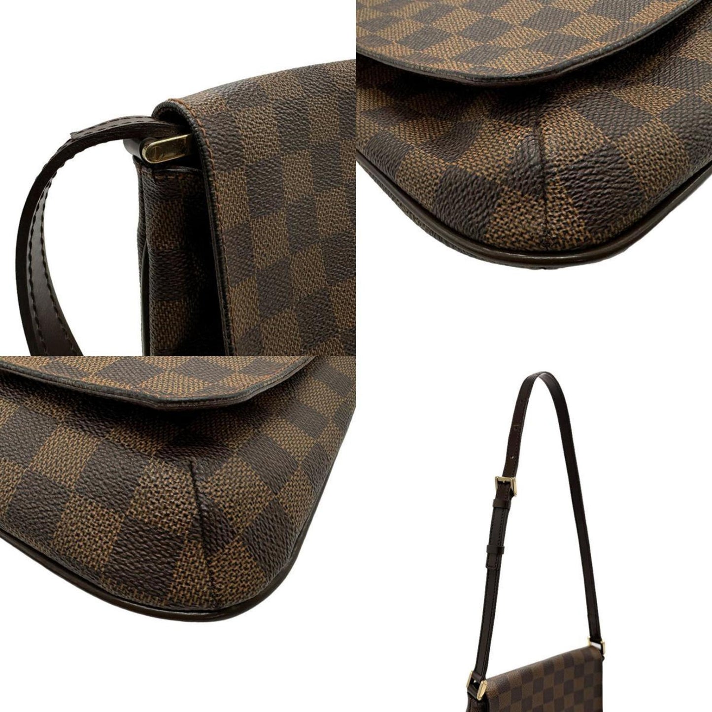 Louis Vuitton Musette Salsa, Brown, Canvas, shoulder