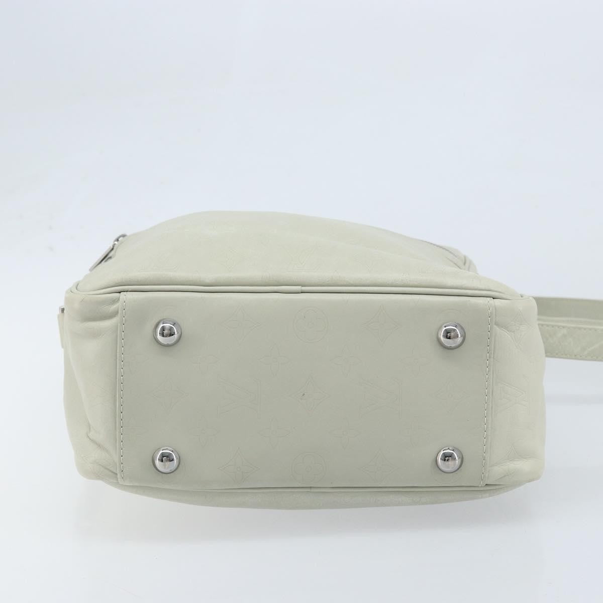 Louis Vuitton Clarkson Messenger Monogram Shadow Leather, White, Leather, Handbag