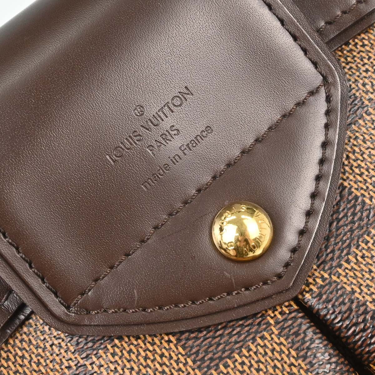 Louis Vuitton Sistina Damier, Brown, Canvas, Handbag