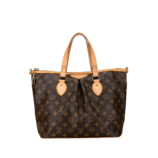 Louis Vuitton Palermo PM, Brown, Canvas, handbag