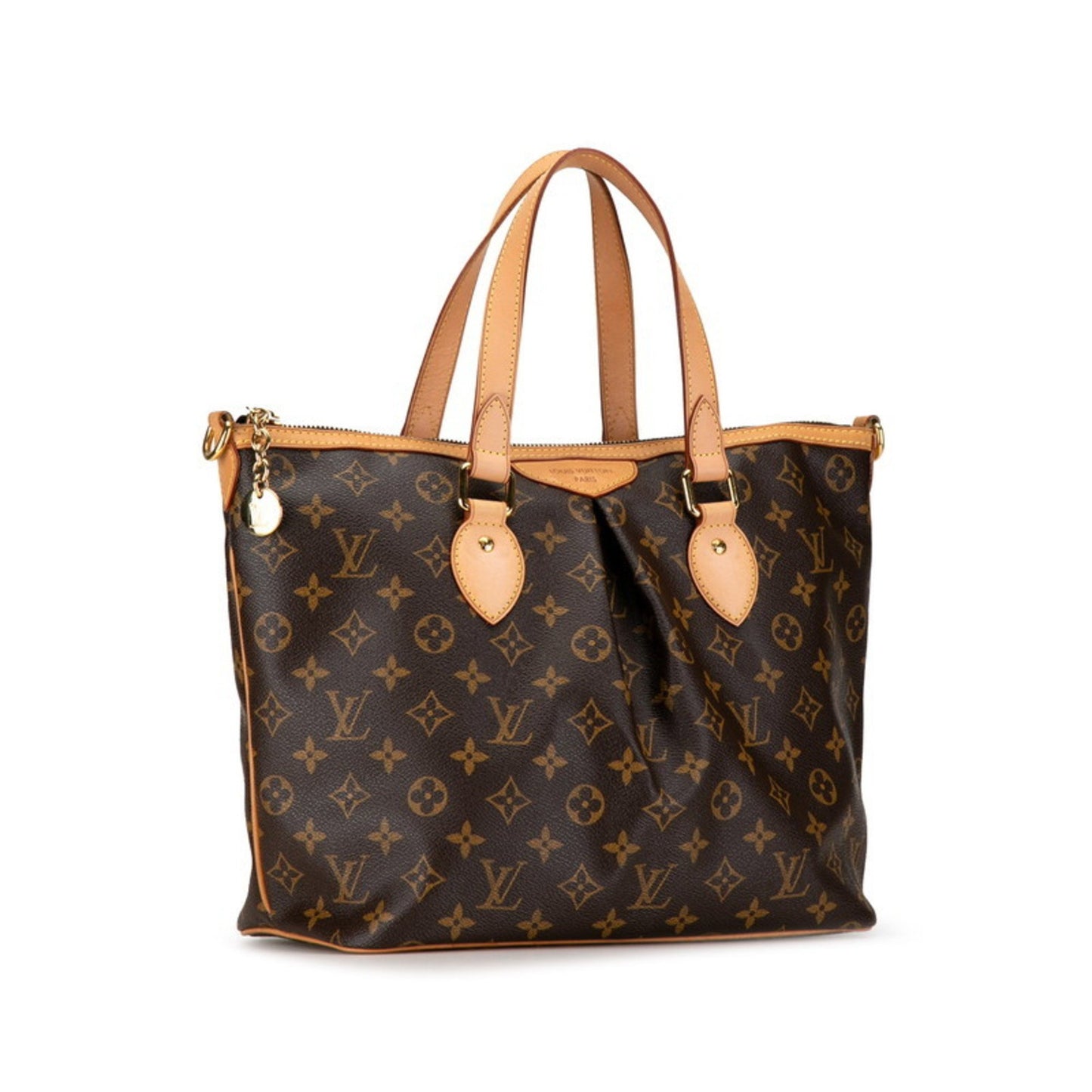 Louis Vuitton Palermo, Brown, Canvas, handbag