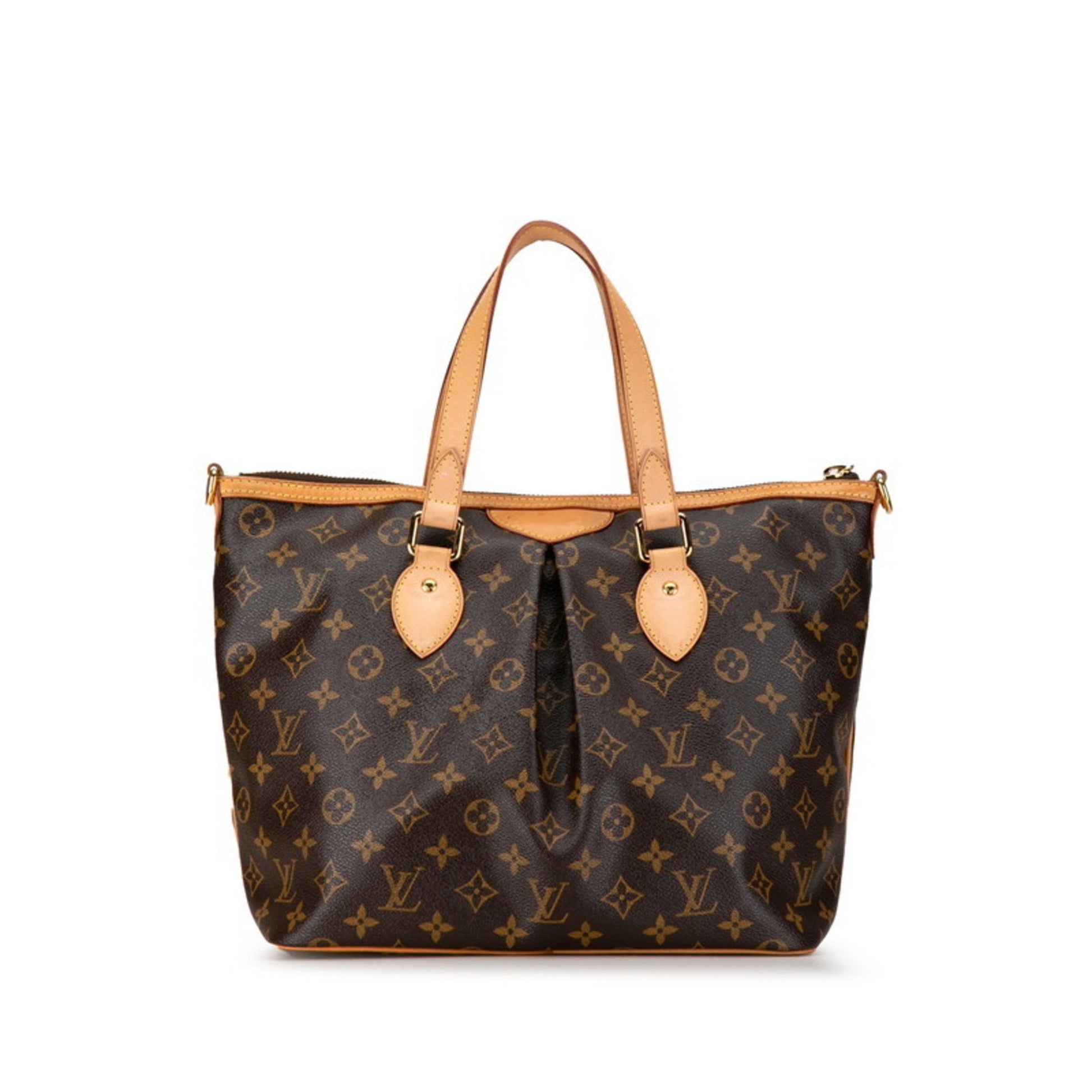 Louis Vuitton Palermo, Brown, Canvas, handbag