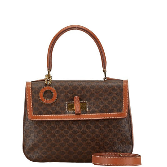 Céline Macadam, Brown, Canvas, handbag