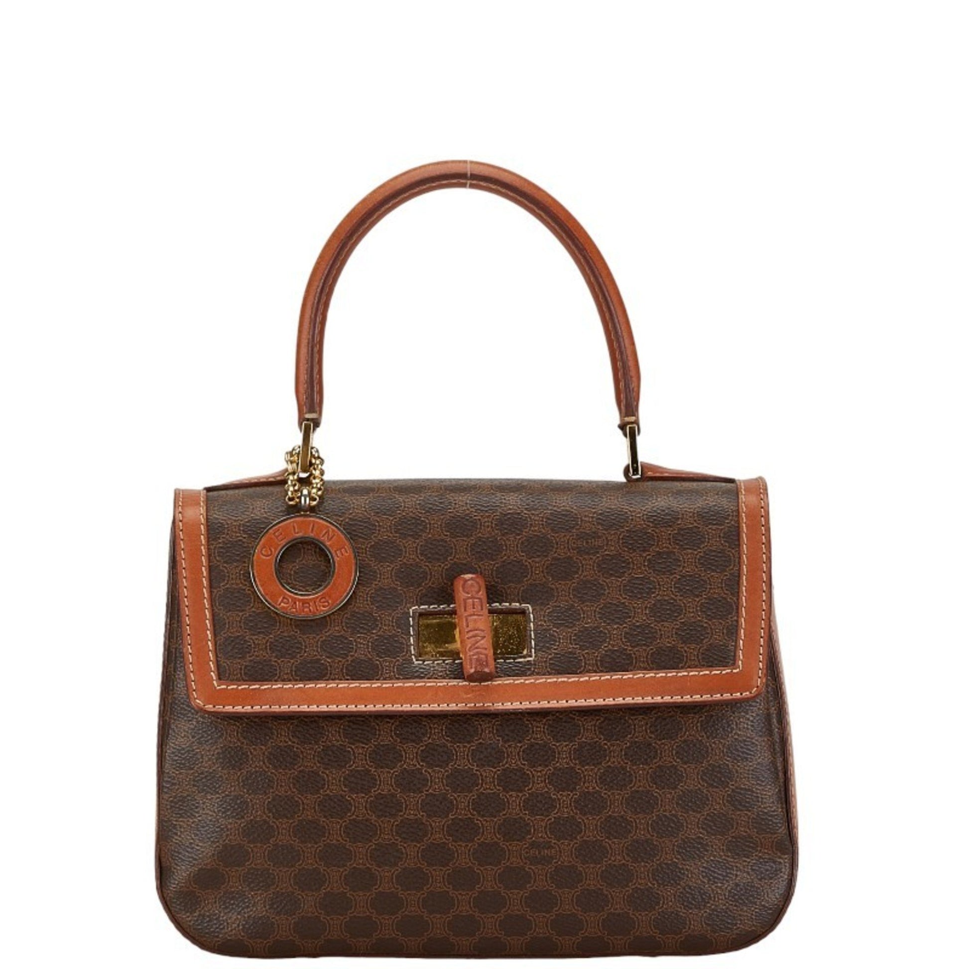 Céline Macadam, Brown, Canvas, handbag