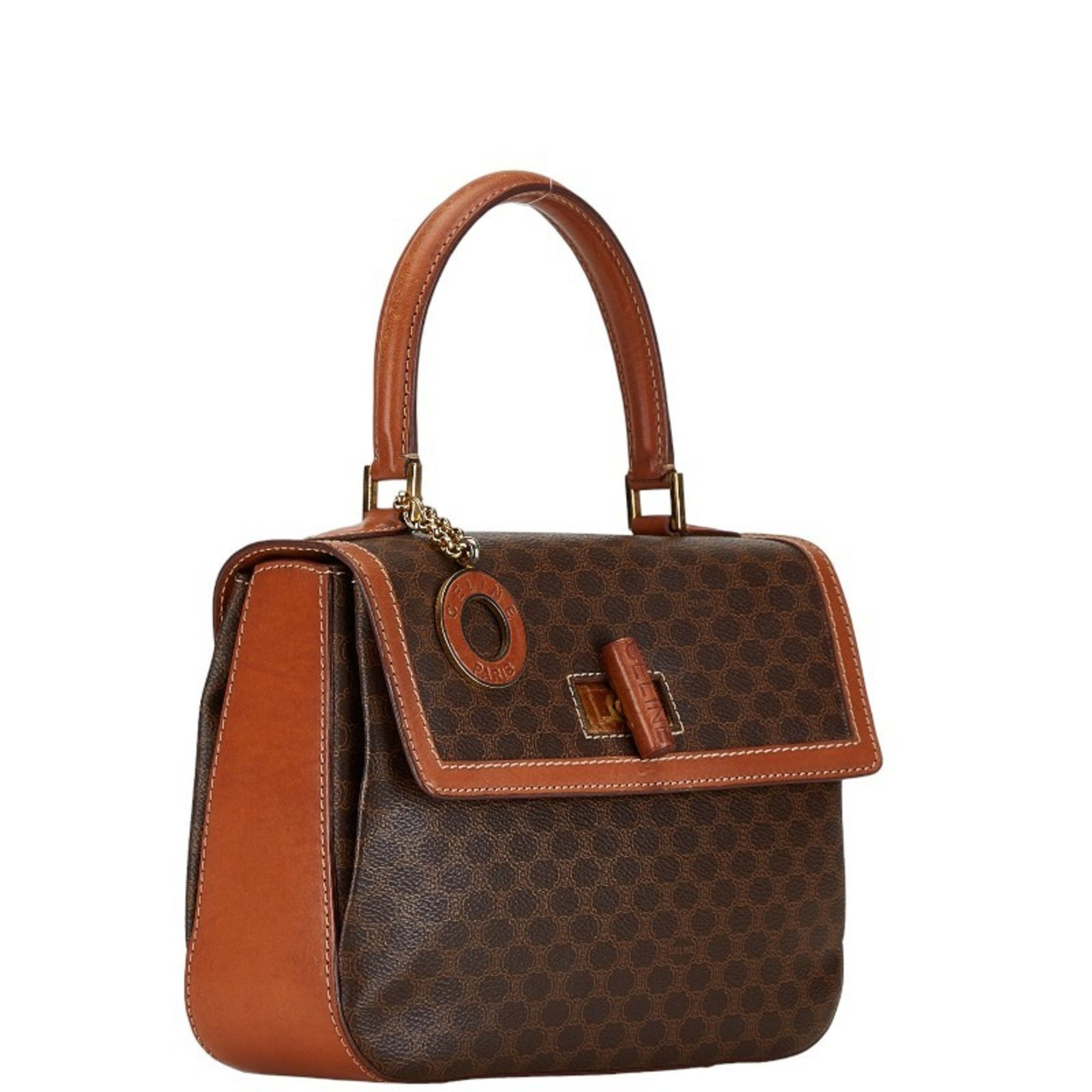 Céline Macadam, Brown, Canvas, handbag