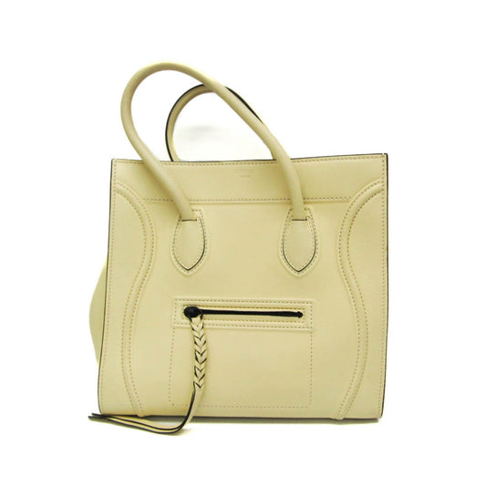 Céline Luggage Phantom, Yellow, Leather, handbag