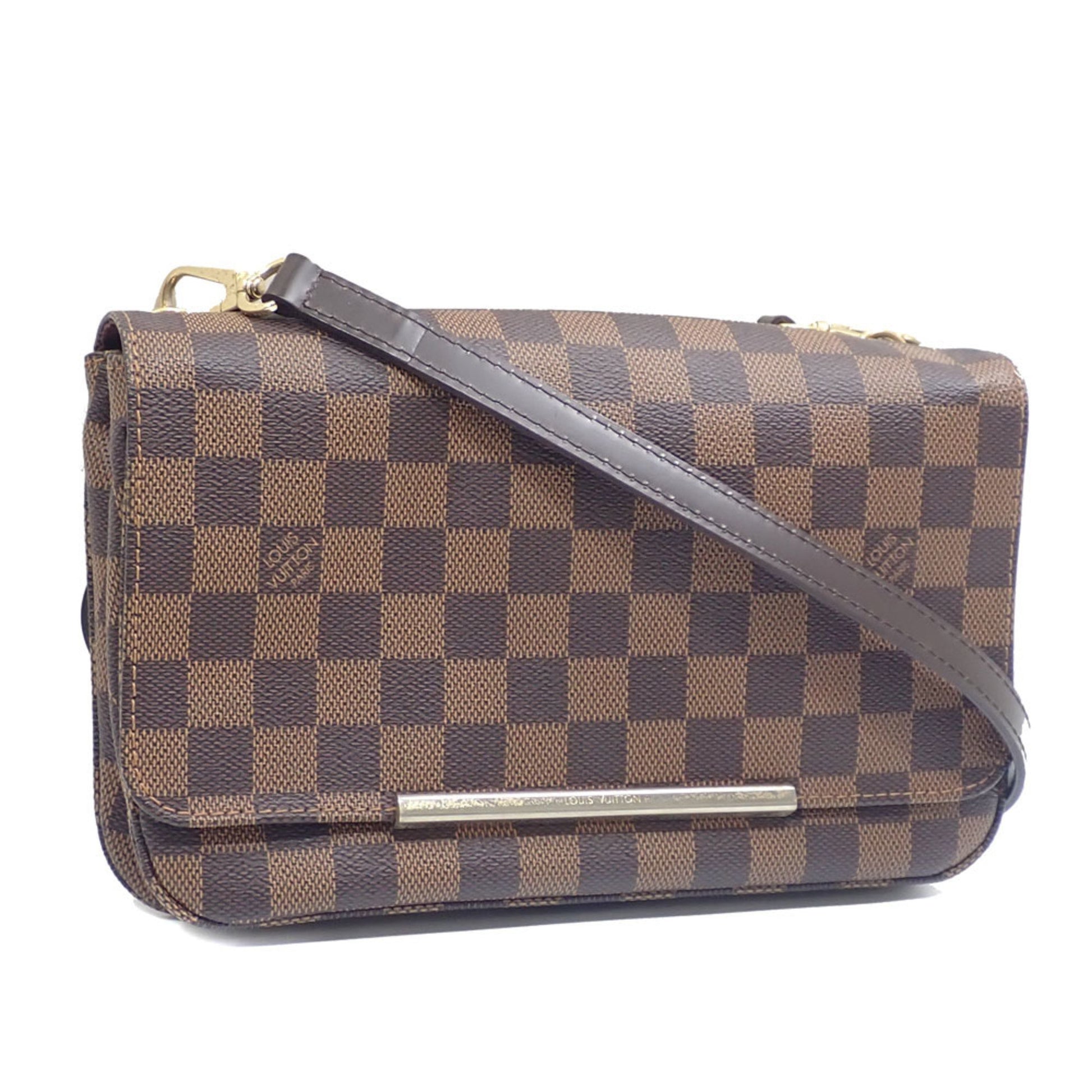 Louis Vuitton Houston, Brown, Canvas, shoulder