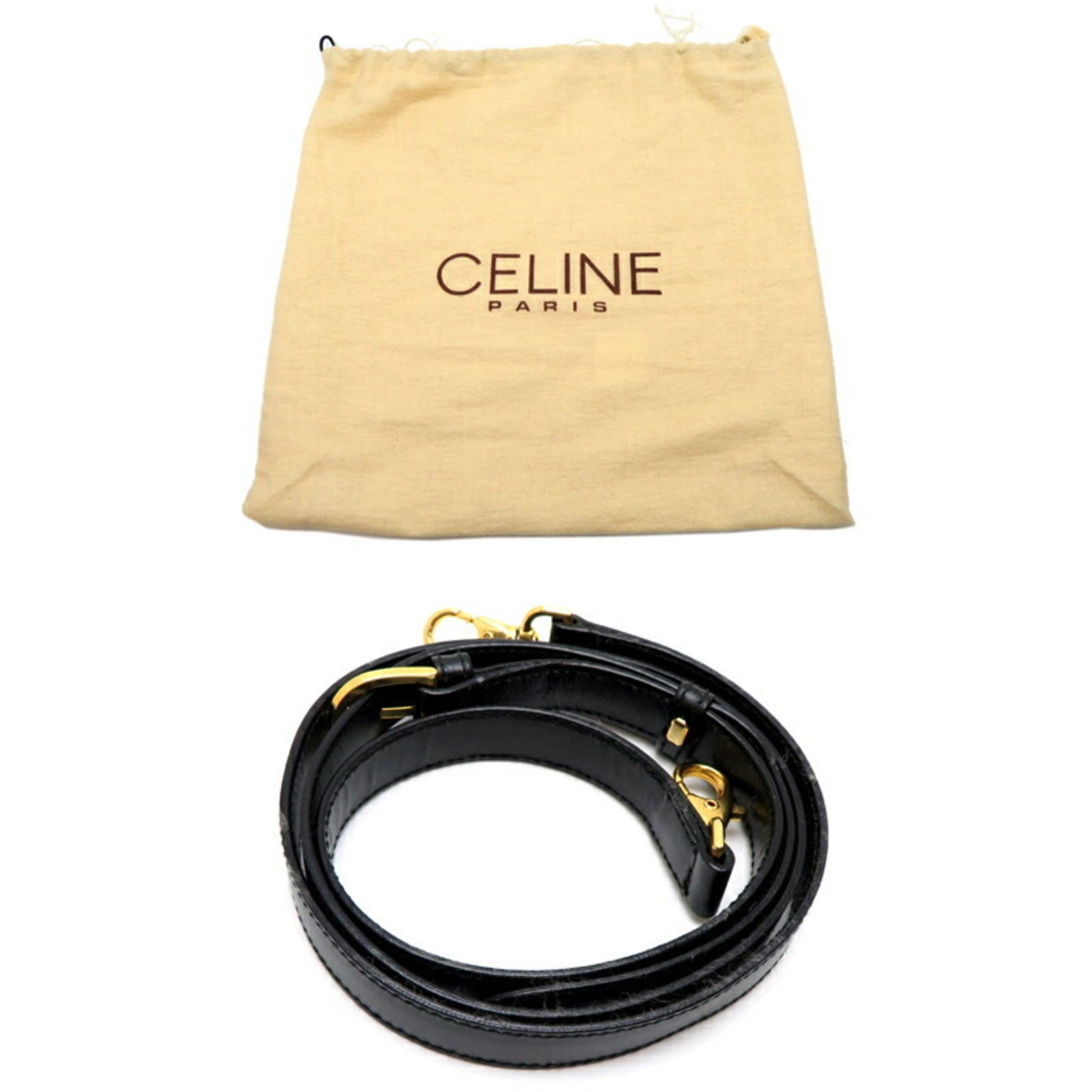 Céline, Black, Leather, handbag