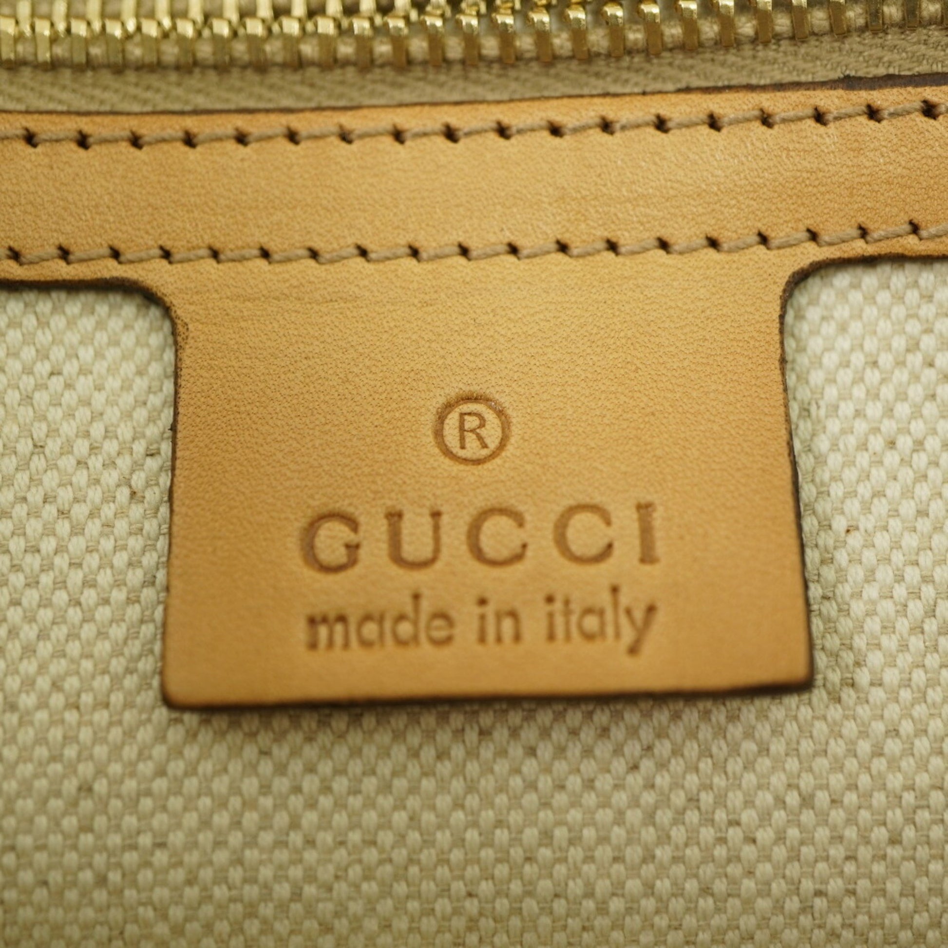 Gucci Bamboo, Beige, Leather, handbag