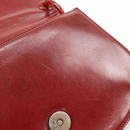 Prada Shoulder Leather, Red, Leather, Shoulder Bag