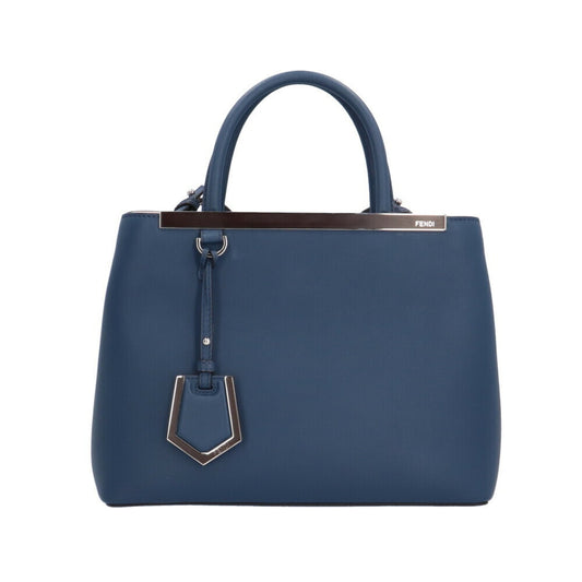 Fendi 2Jours, Navy, Leather, shoulder