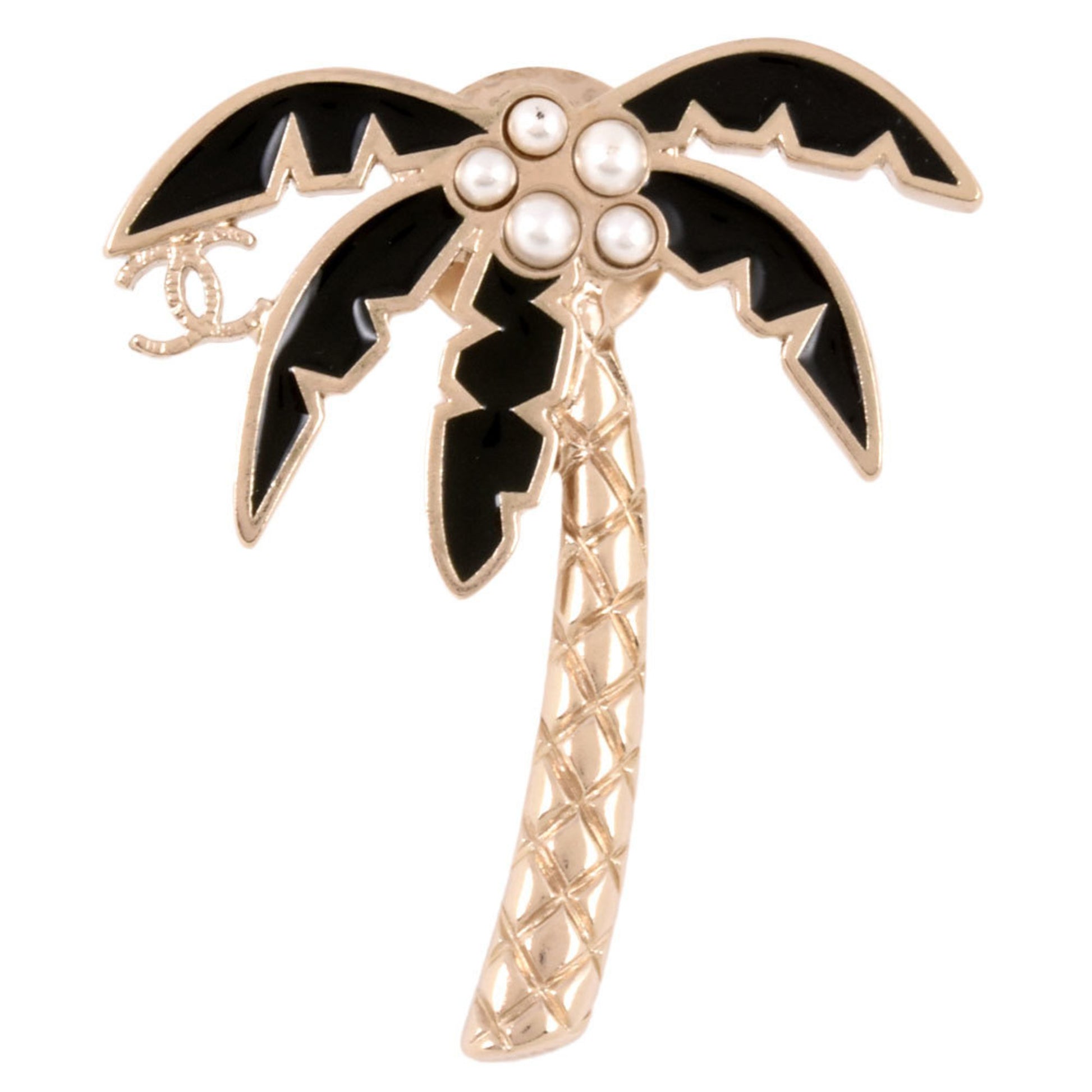 Chanel Coco Mark, Gold, Metal, brooch