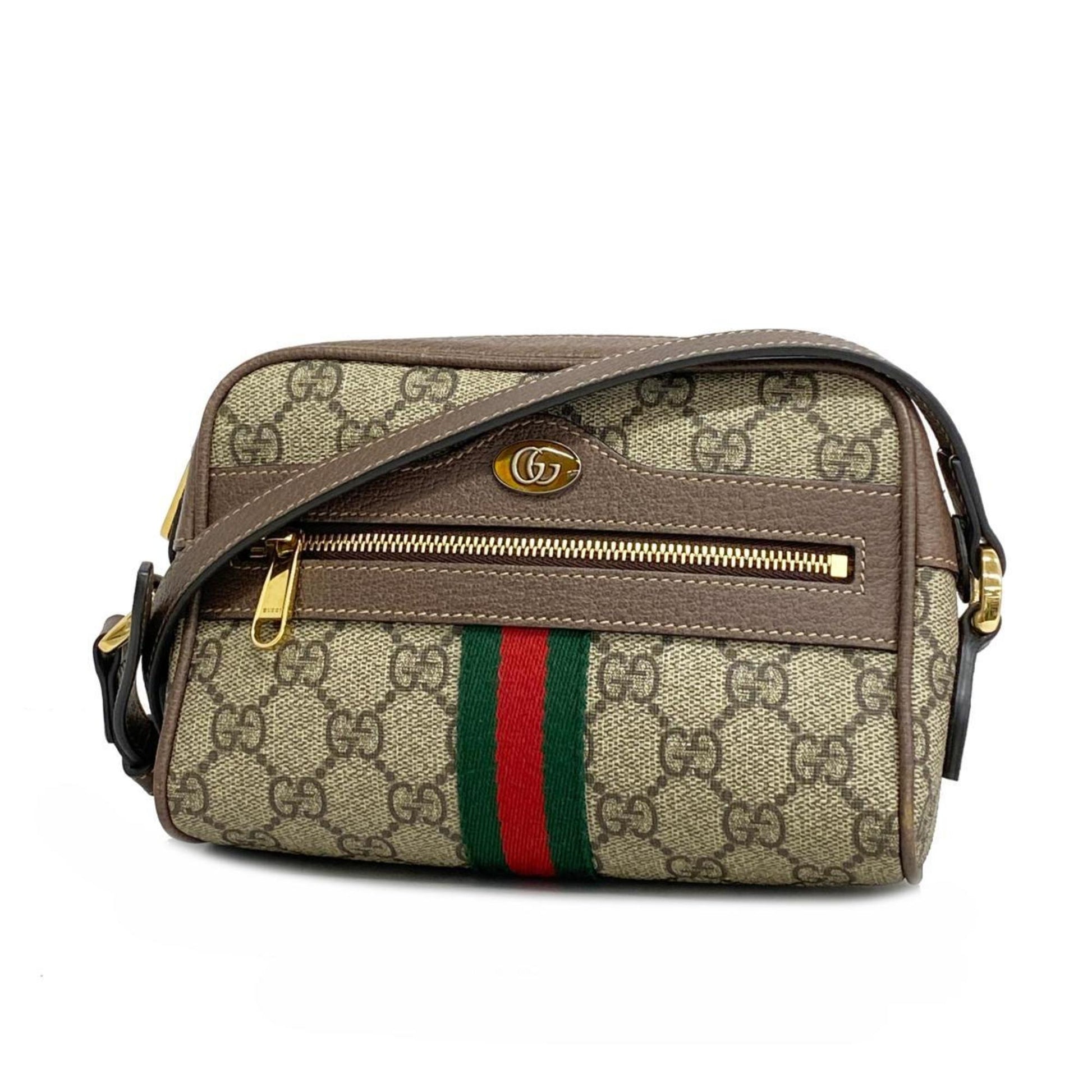 Gucci Ophidia, Brown, Canvas, shoulder