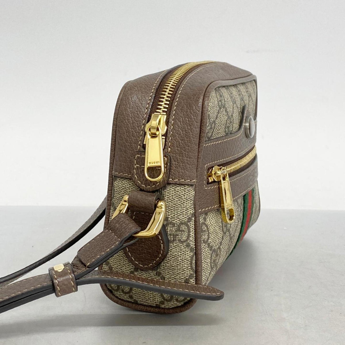 Gucci Ophidia, Brown, Canvas, shoulder